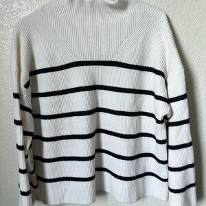 Striped Black and White Women's Sweater